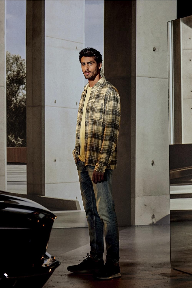 Cast Iron groene heren overhemd | Sfeerbeeld, In situatie