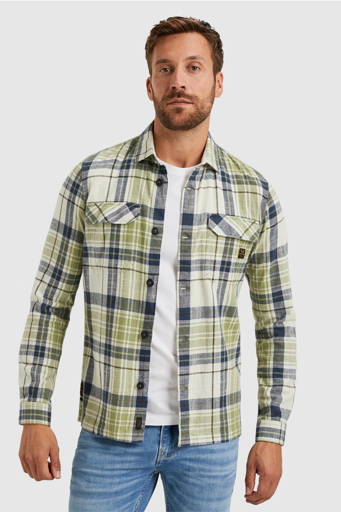 PME legend groene heren overhemd | Model vooraanzicht