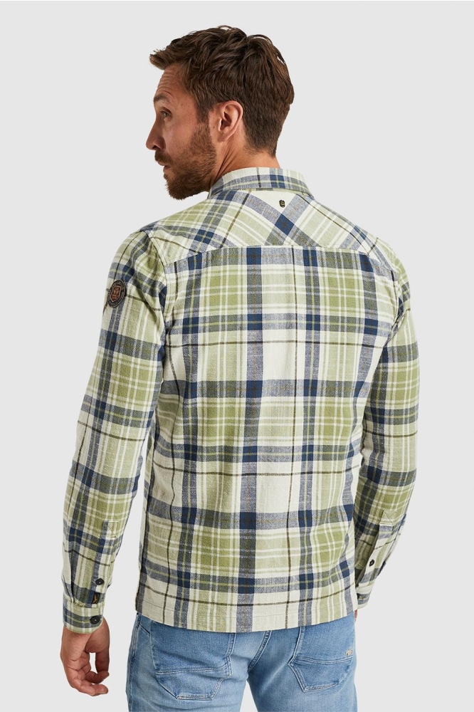 PME legend groene heren overhemd | Model achteraanzicht