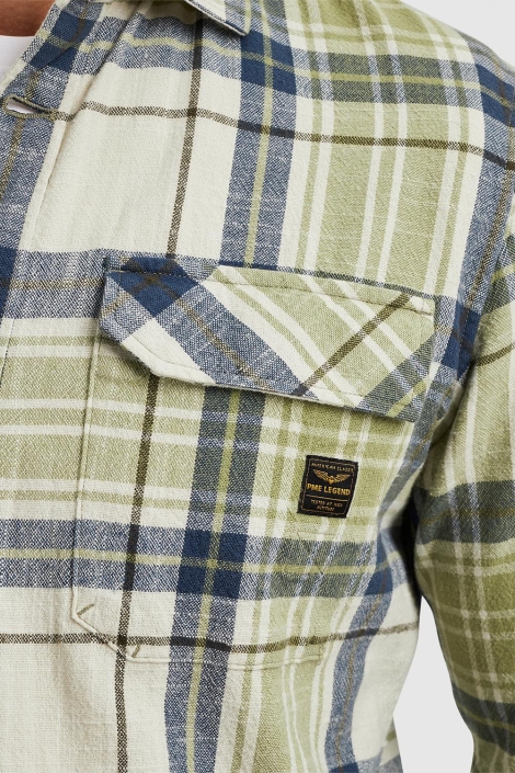 PME legend groene heren overhemd | Close up
