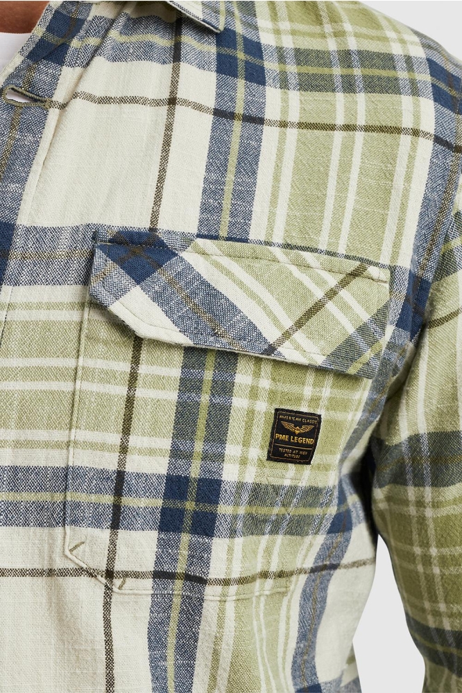 PME legend groene heren overhemd | Close up
