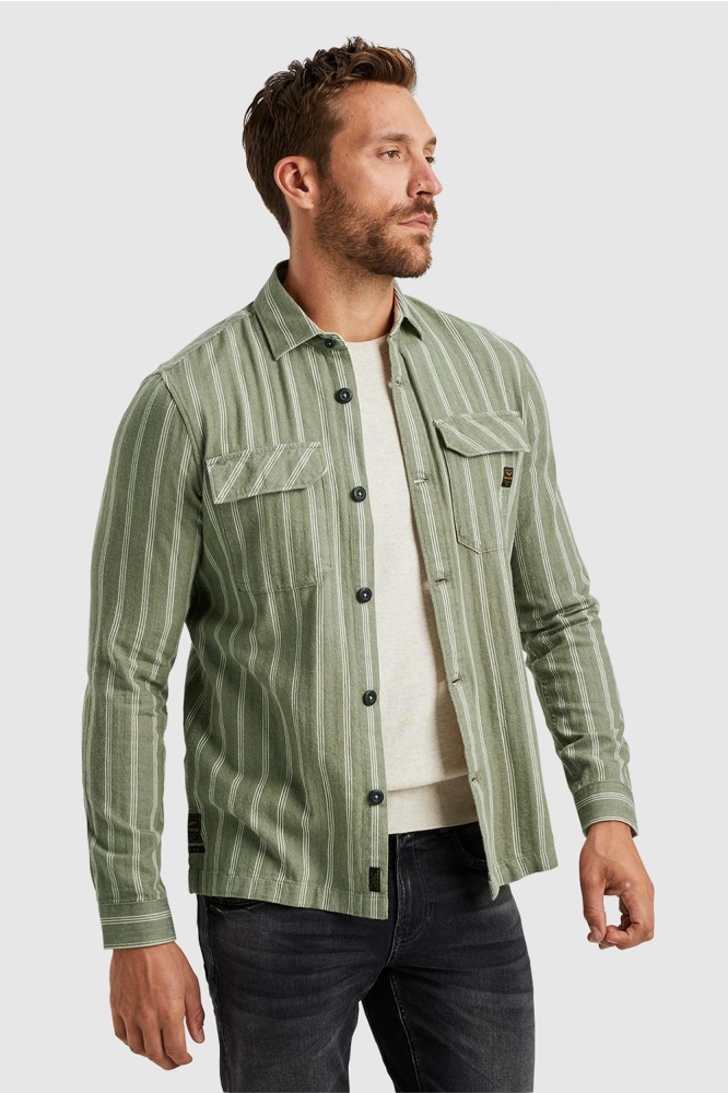 PME legend groene heren overhemd | Model vooraanzicht