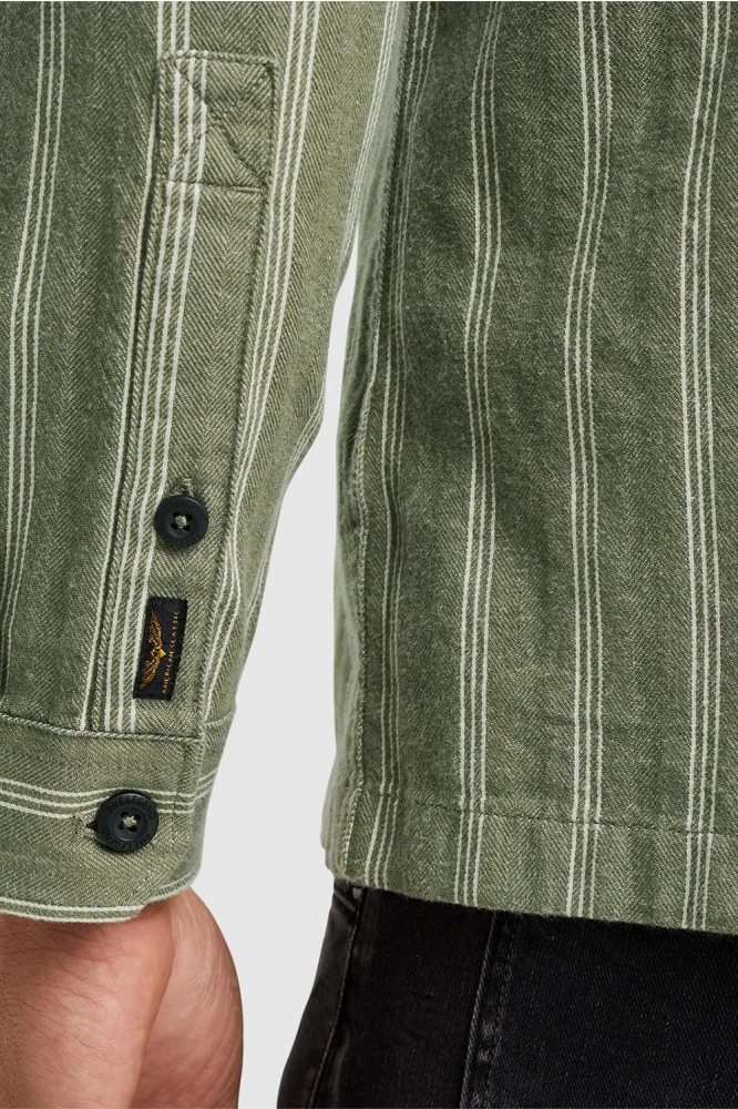 PME legend groene heren overhemd | Close up
