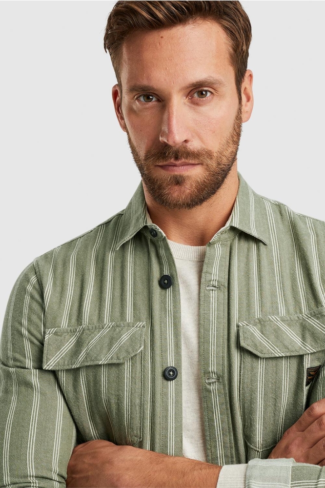 PME legend groene heren overhemd | Close up