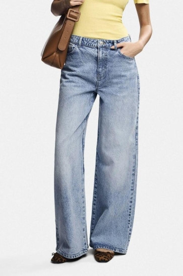 Pieces Jeans PCSELMA HW WIDE JEANS LB NOOS BC 17154415 Light Blue Denim