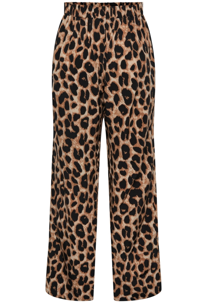 Pieces beige dames broek | Vooraanzicht