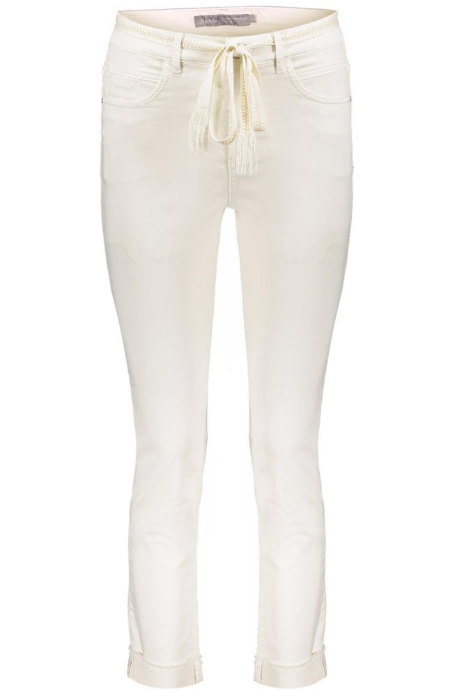 Geisha ecru dames jeans | Vooraanzicht