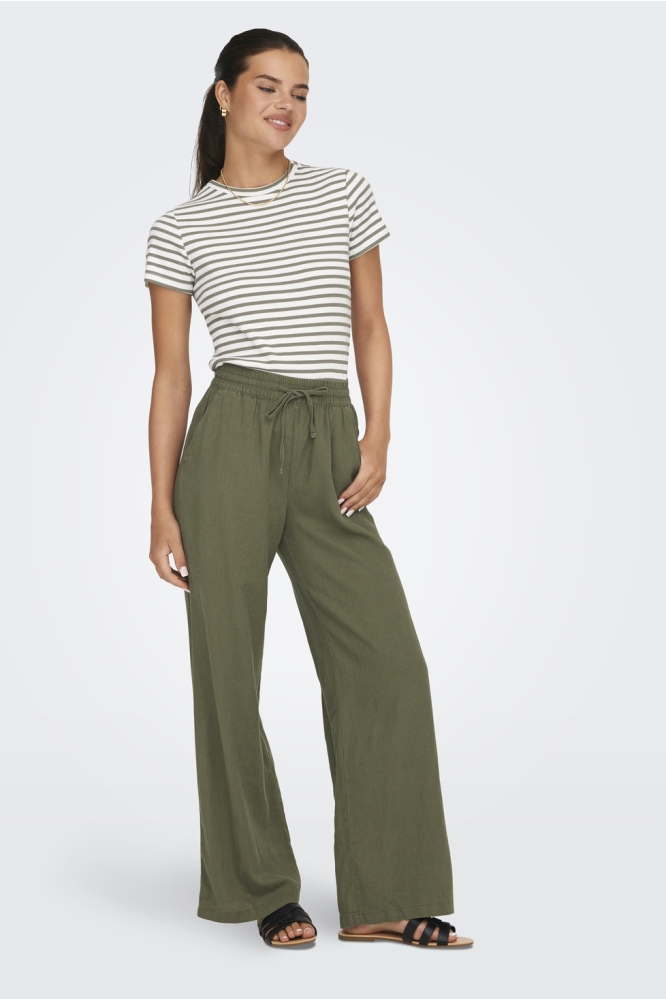 Jacqueline de Yong groene dames broek | 