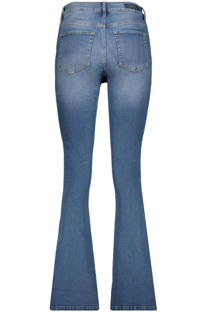 Raizzed blauwe dames jeans | Achteraanzicht