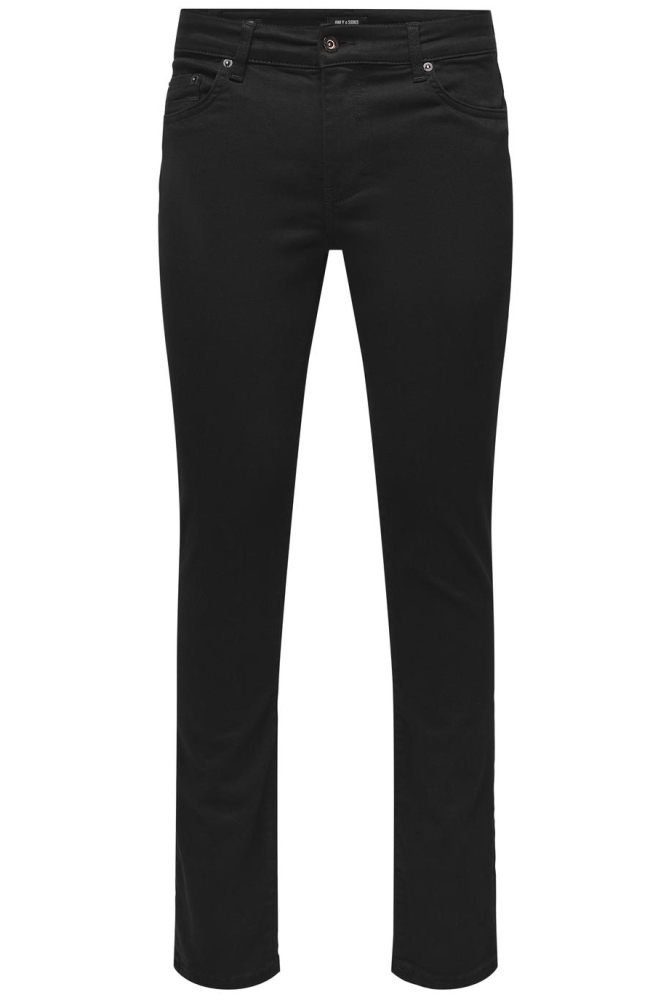Only & Sons zwarte heren jeans | Vooraanzicht