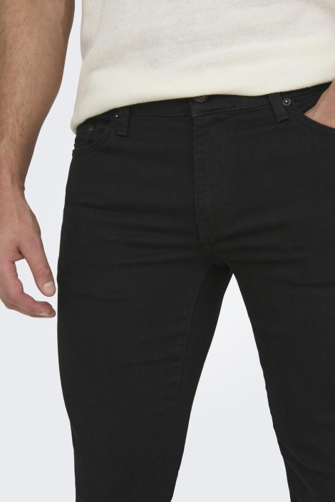 Only & Sons zwarte heren jeans | Close up