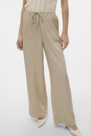 Vero Moda Broek VMMELANEY HW LOOSE PANT WVN GA NOOS 10316385 OVERCAST/MELANGE