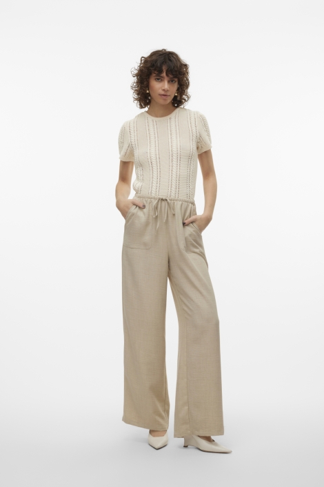 Vero Moda taupe dames broek | Model