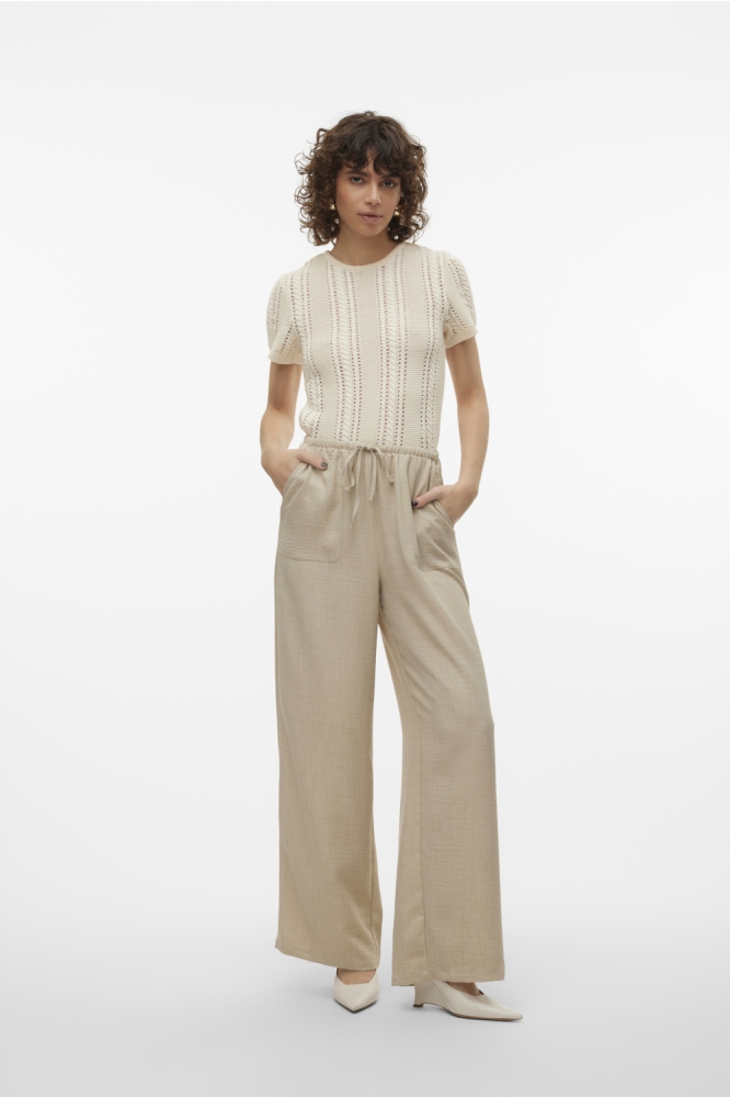Vero Moda taupe dames broek | Model
