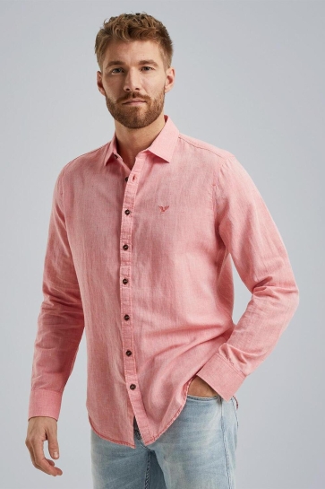 PME legend long sleeve shirt ctn linen Roze