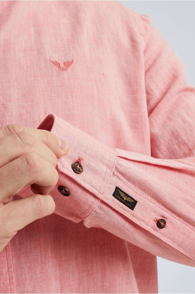 PME legend roze heren overhemd | Close up