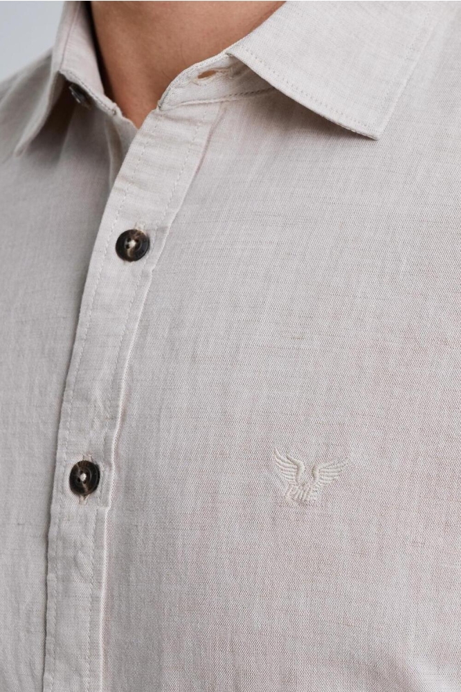 PME legend beige heren overhemd | Close up