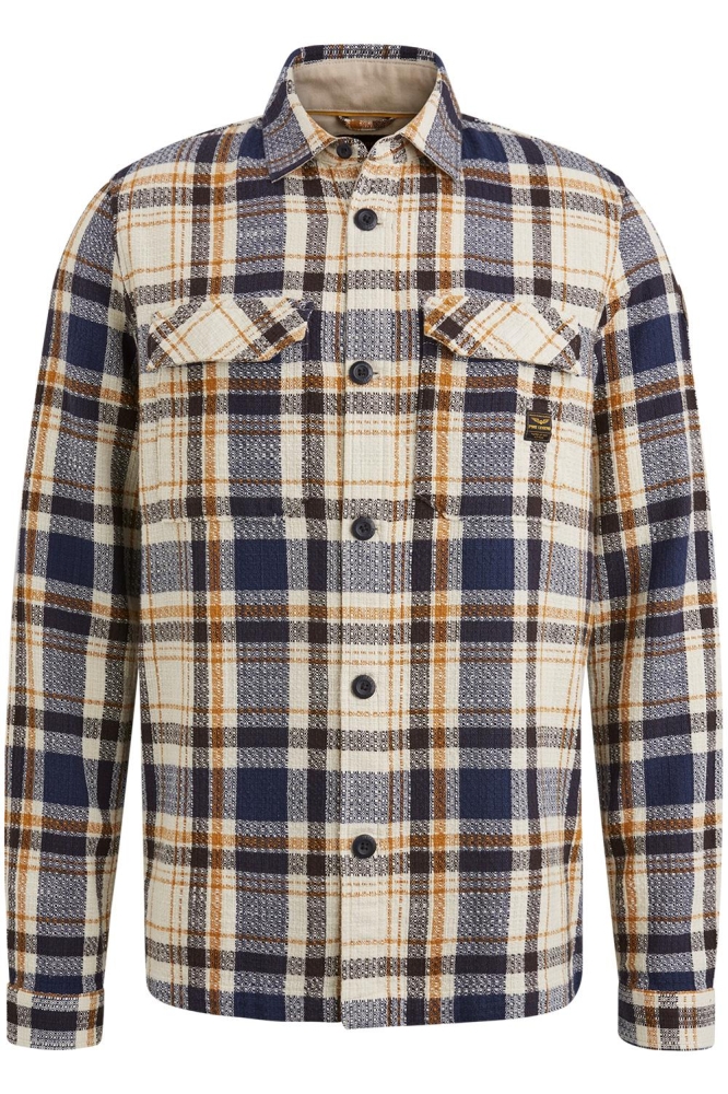 PME legend blauwe heren overhemd | Vooraanzicht