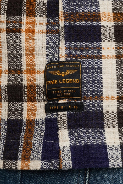 PME legend blauwe heren overhemd | Close up