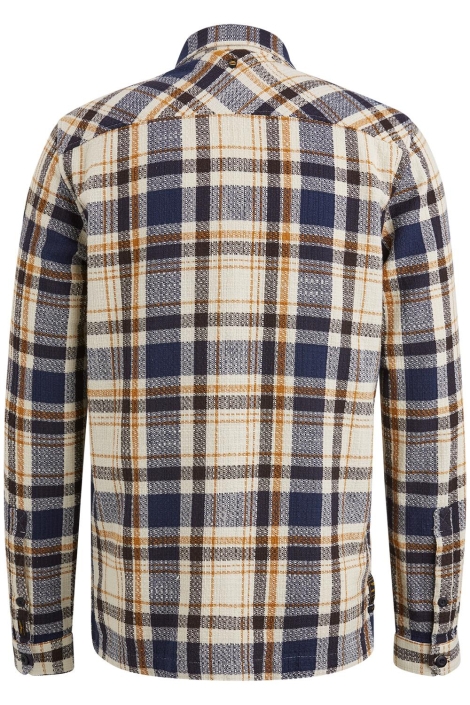 PME legend blauwe heren overhemd | Achteraanzicht