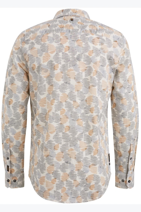 PME legend beige heren overhemd | Achteraanzicht