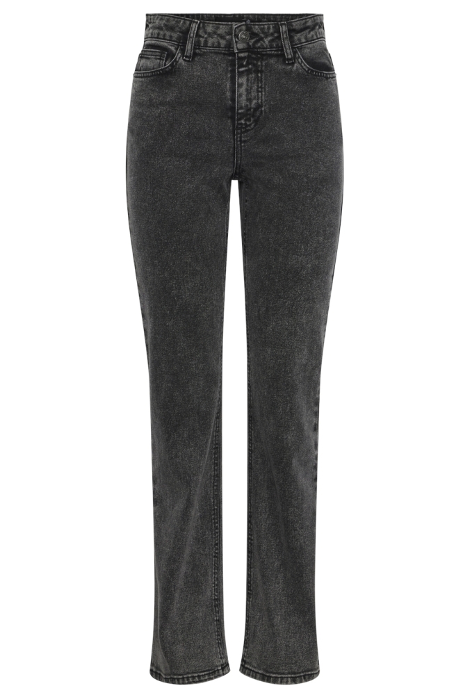 Pieces grijze dames jeans | Vooraanzicht