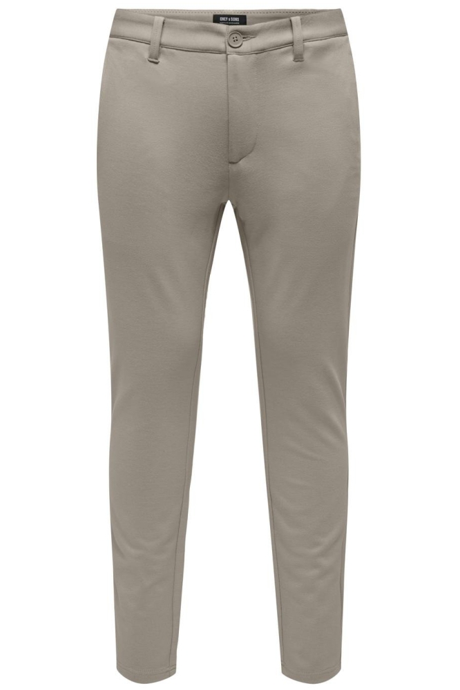 Only & Sons beige heren broek | Vooraanzicht