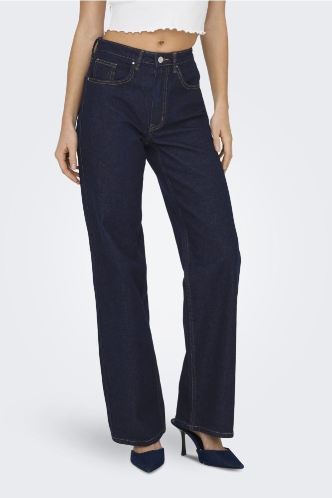 Only blauwe dames jeans | Model vooraanzicht