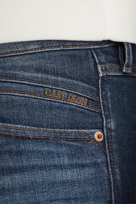 Cast Iron blauwe heren jeans | Close up