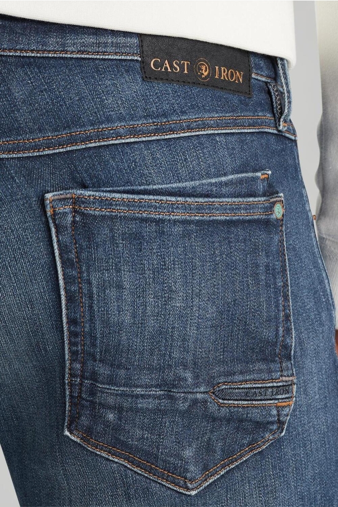 Cast Iron blauwe heren jeans | Close up