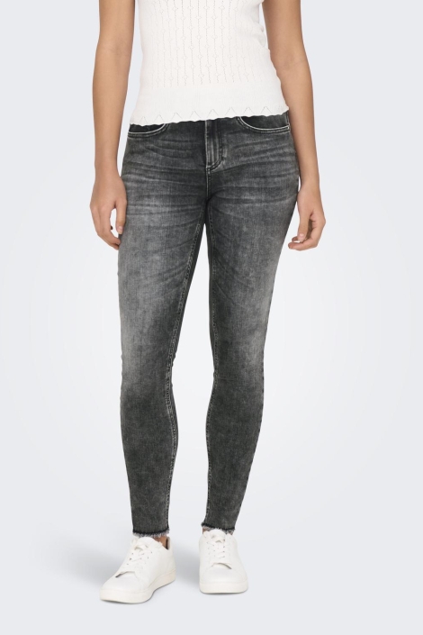 Only grijze dames jeans | Model vooraanzicht