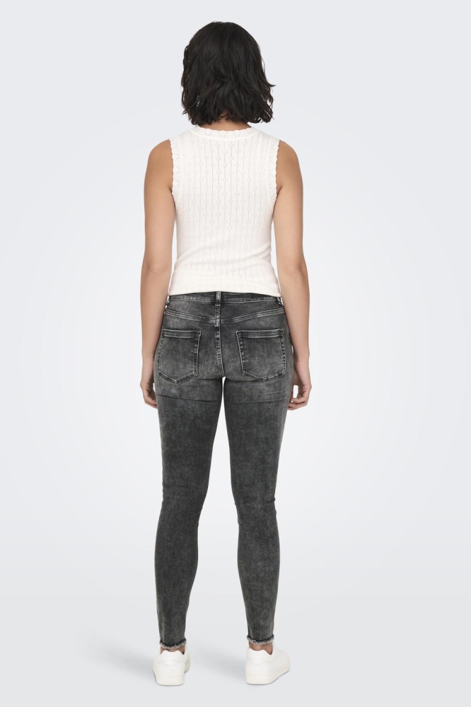 Only grijze dames jeans | Model achteraanzicht