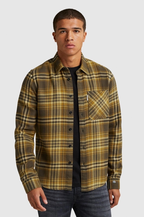 Cast Iron gele heren overhemd | Model vooraanzicht