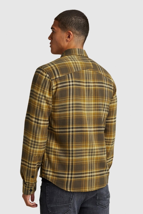 Cast Iron gele heren overhemd | Model achteraanzicht