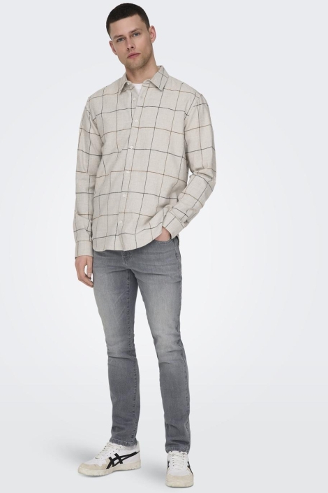 Only & Sons grijze heren jeans | Model