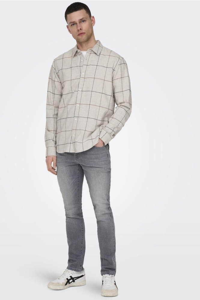 Only & Sons grijze heren jeans | Model