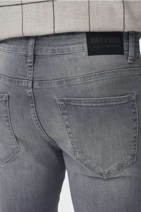 Only & Sons grijze heren jeans | Close up
