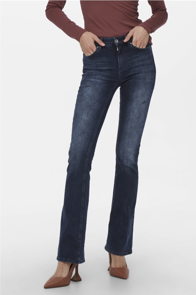 Only blauwe dames jeans | Model vooraanzicht
