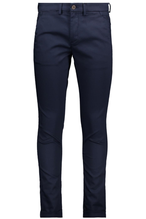 Cast Iron blauwe heren broek | Vooraanzicht