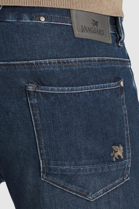Vanguard blauwe heren jeans | Close up