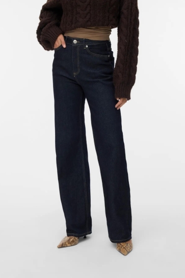 Vero Moda VMTESSA HR WIDE JEANS RA369 GA NOOS 10297608 Dark Blue Denim/Rinse