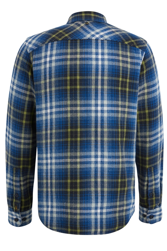 PME legend blauwe heren overhemd | Achteraanzicht