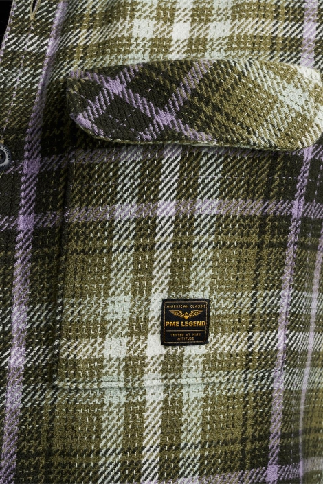 PME legend groene heren overhemd | Close up
