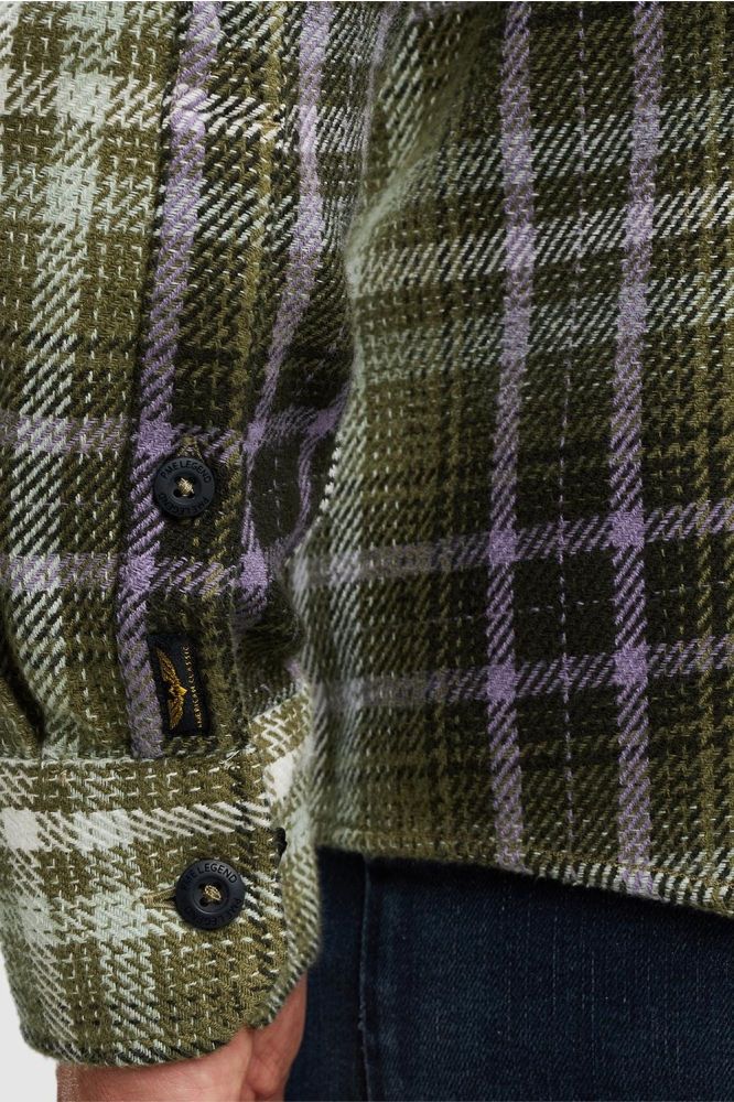 PME legend groene heren overhemd | Close up