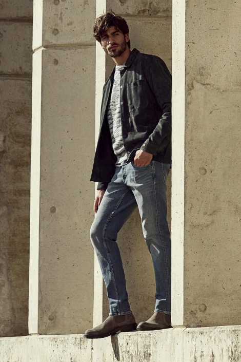 Cast Iron blauwe heren jeans | Sfeerbeeld, In situatie