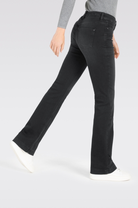 Mac zwarte dames jeans | Model zijaanzicht