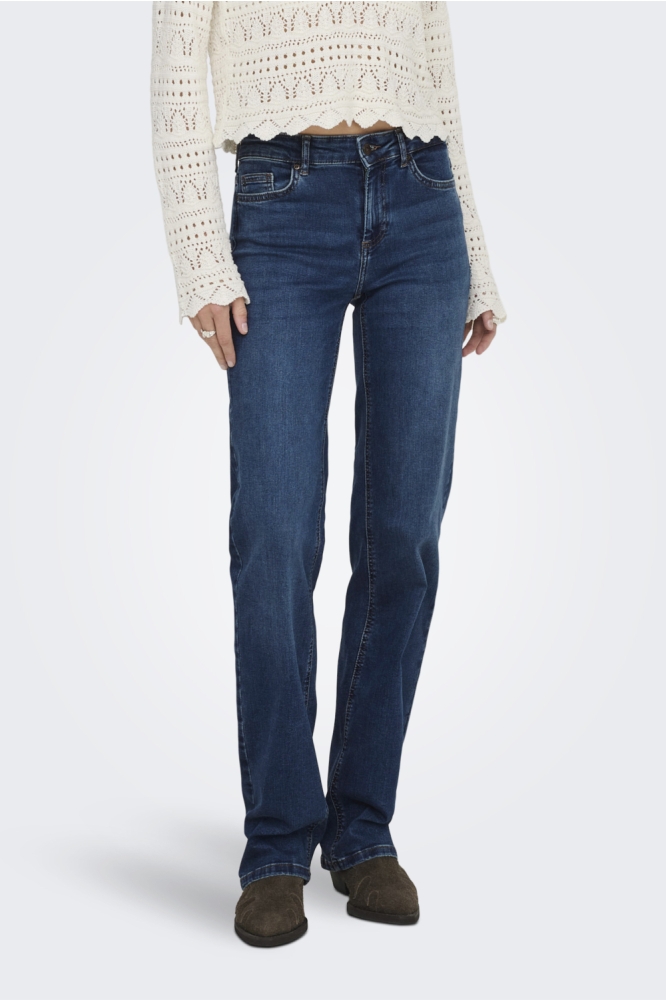 Only blauwe dames jeans | Model vooraanzicht