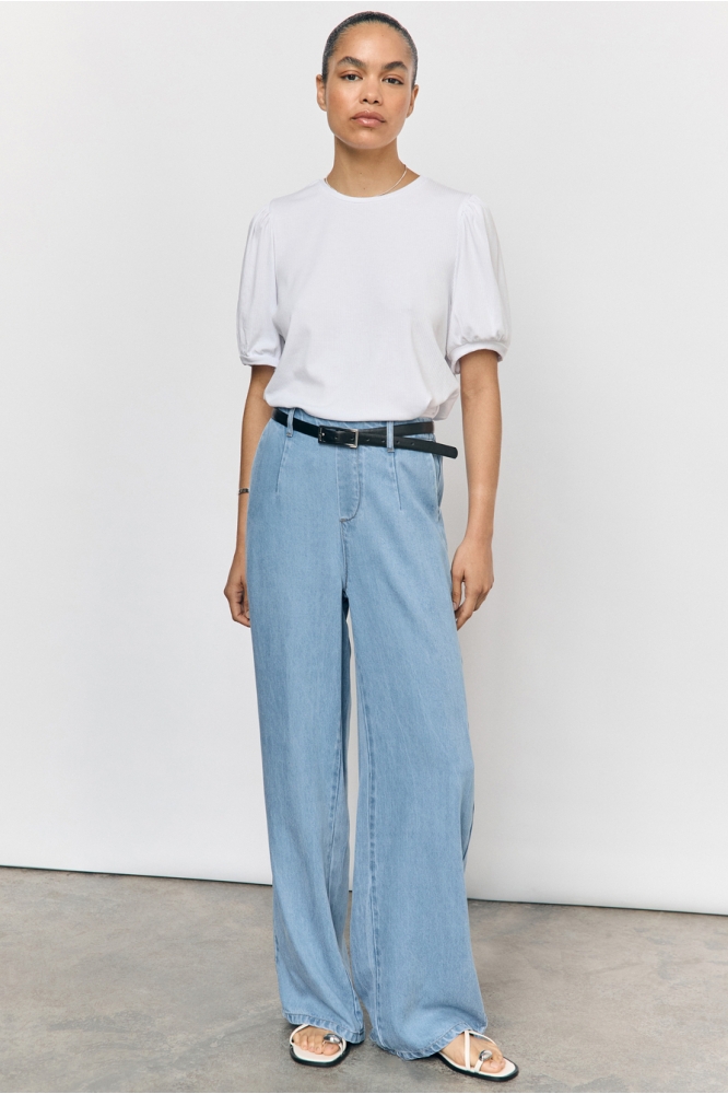 Object blauwe dames broek | Model