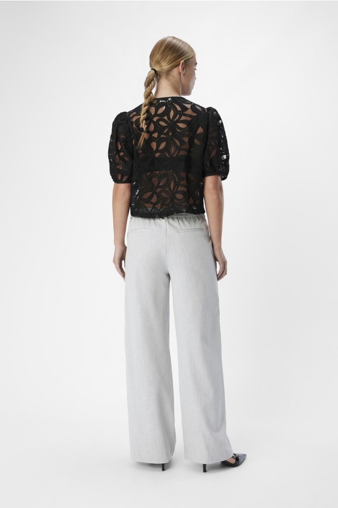 Object grijze dames broek | Model achteraanzicht