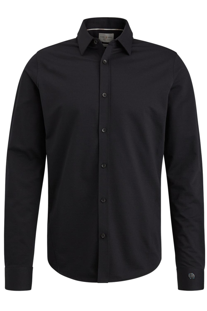 Cast Iron zwarte heren overhemd | Vooraanzicht